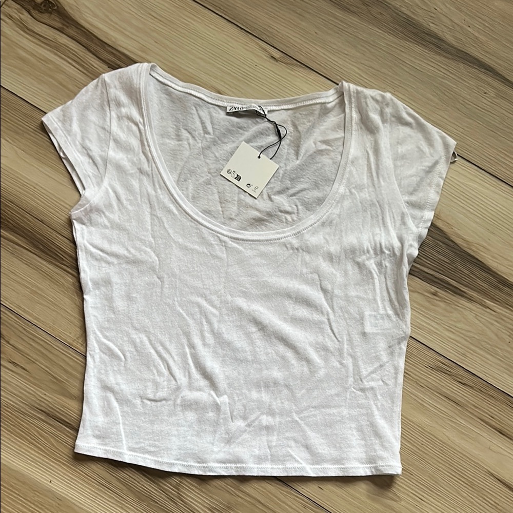Zara White Women's  Crop Top